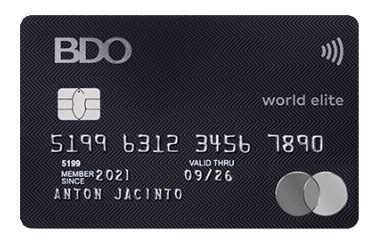 bdo black card|WORLD ELITE MASTERCARD TABLE OF FEES & CHARGES.